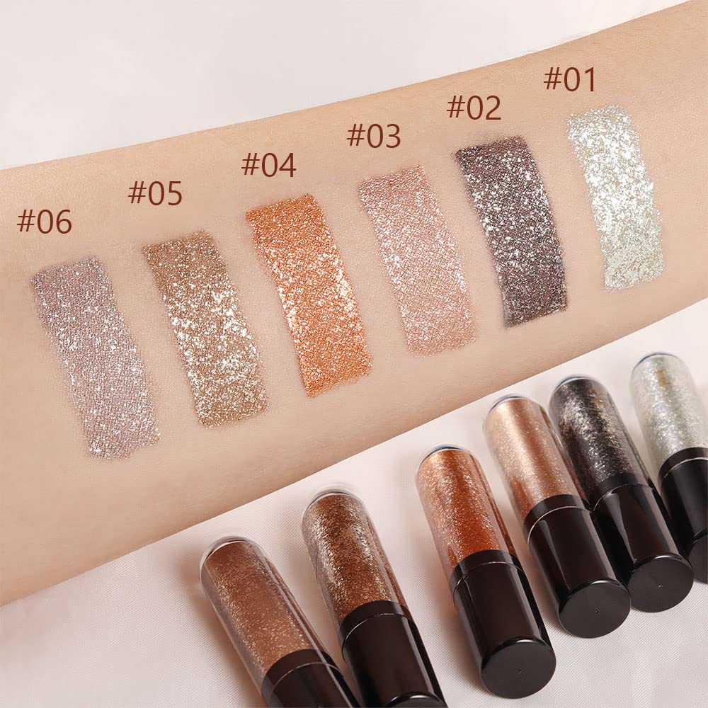 SUAKE glitter eyeshadow dry blend for soft sparkle