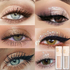 SUAKE iridescent multi-color glitter eye shadow stick creates dynamic shimmer