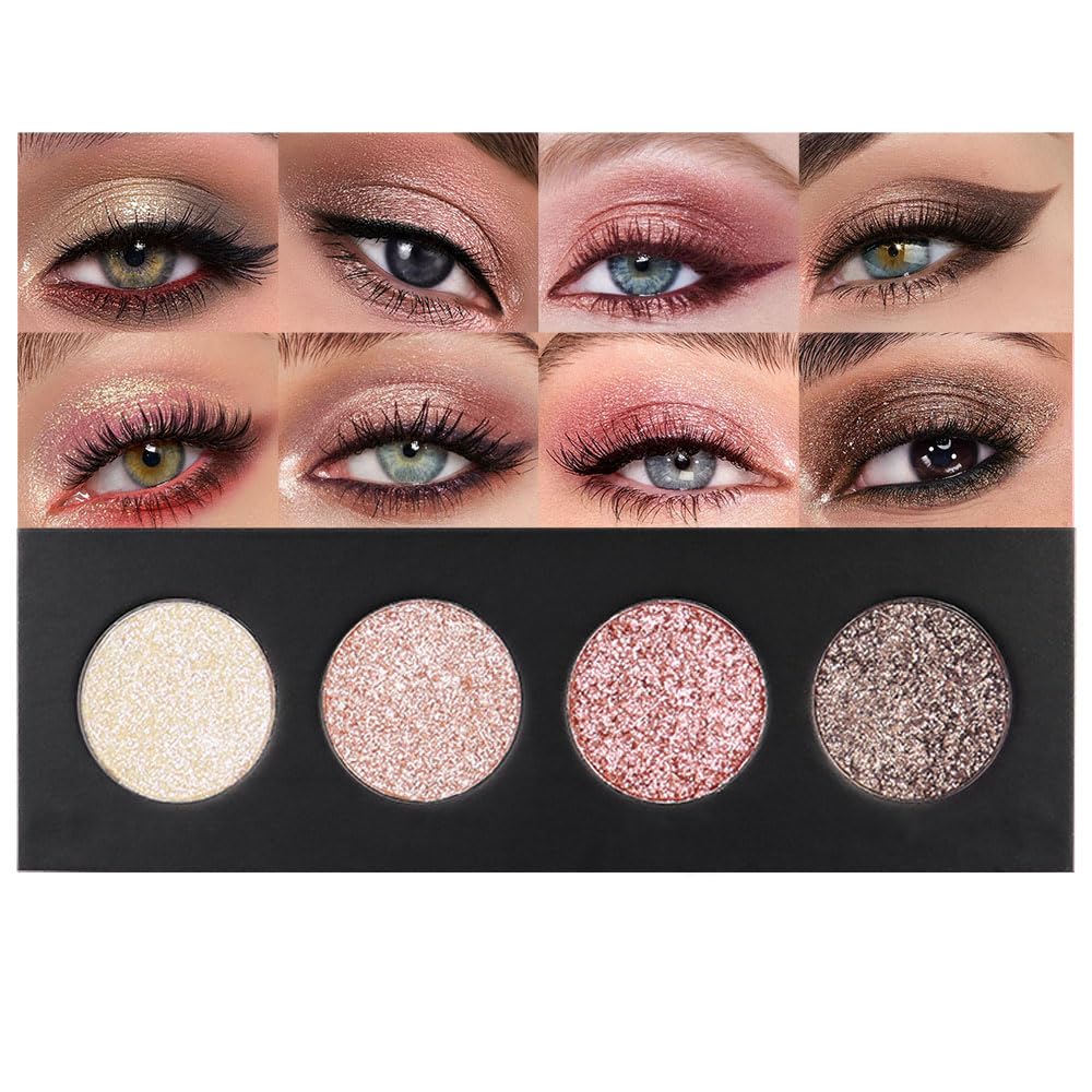 SUAKE 4 Colors Highlight Pink-Purple Palette close-up showing vibrant shimmer for bold party looks