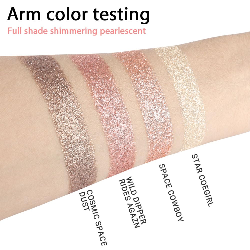 SUAKE eye palette swatches demonstrate wet and dry application with strong color payoff