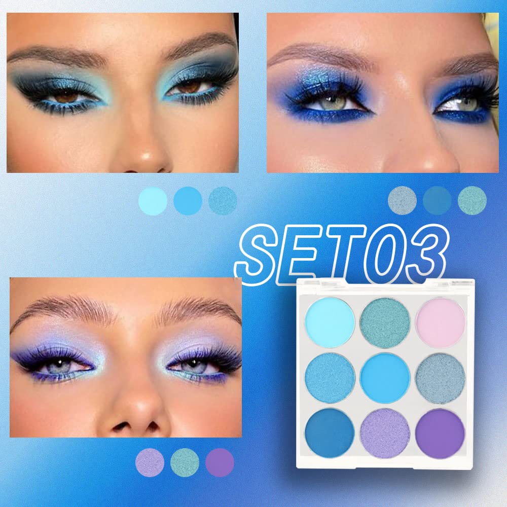 Close up of matte shades in SUAKE palette for crease work