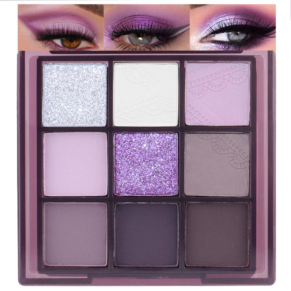 SUAKE Purple Eyeshadow Palette open shows rich pigments for dramatic or everyday looks.