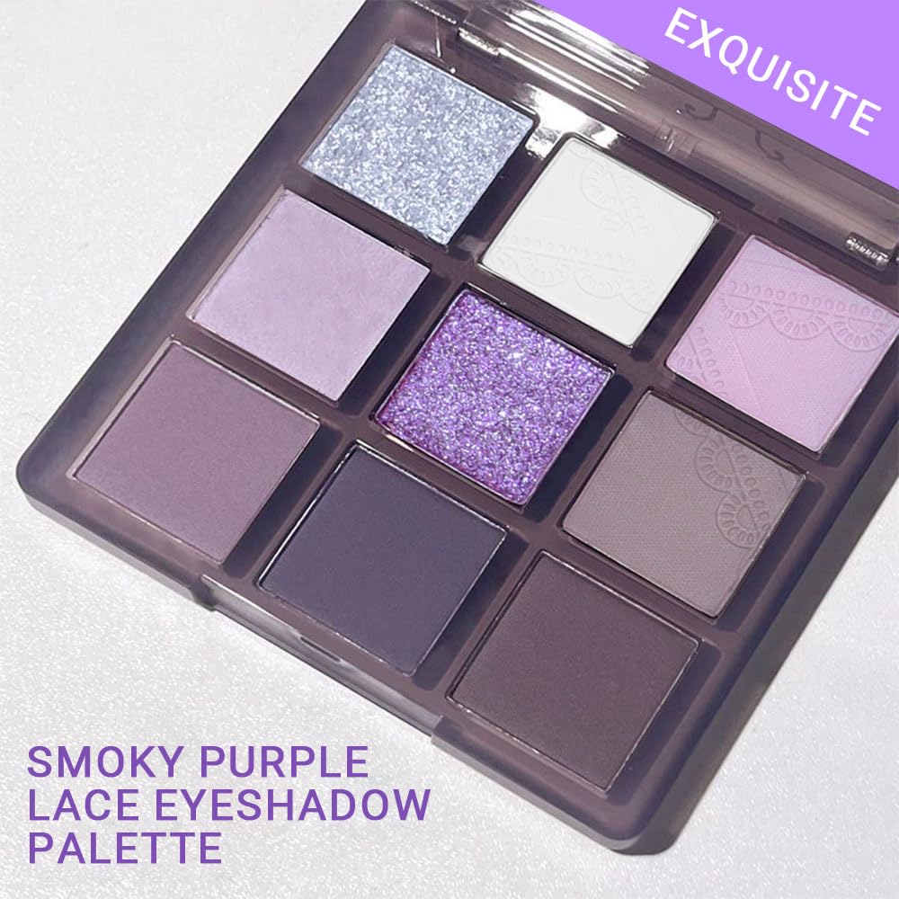 SUAKE Purple Eyeshadow Palette wet-dry application shows versatility for dramatic or subtle looks.