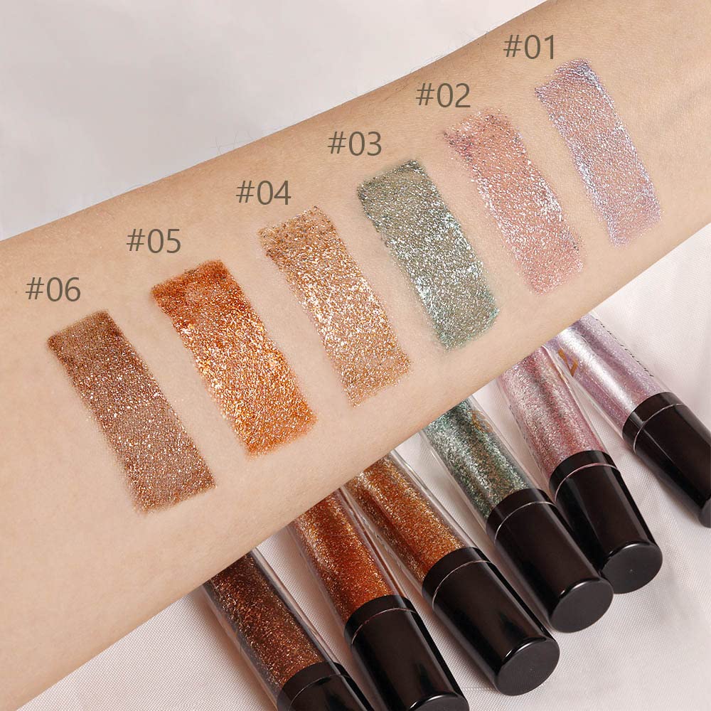 SUake waterproof glitter eyeshadow swirl demonstrating long-wear finish