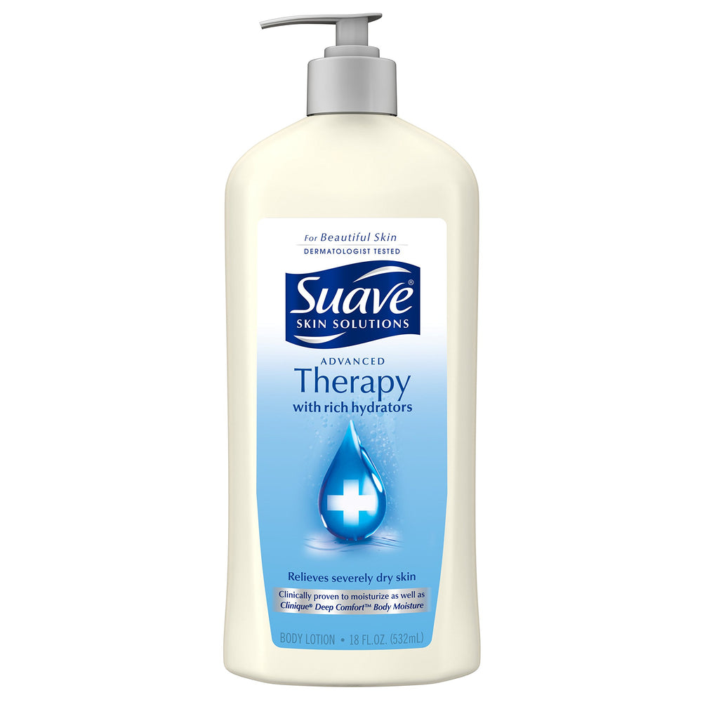 Suave Advanced Therapy Lotion bottle 18oz for daily hydration