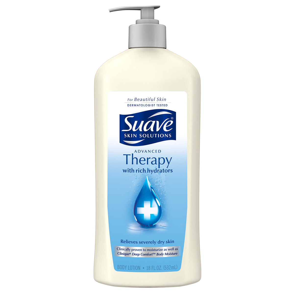 Suave Advanced Therapy Lotion bottle 18oz for daily hydration