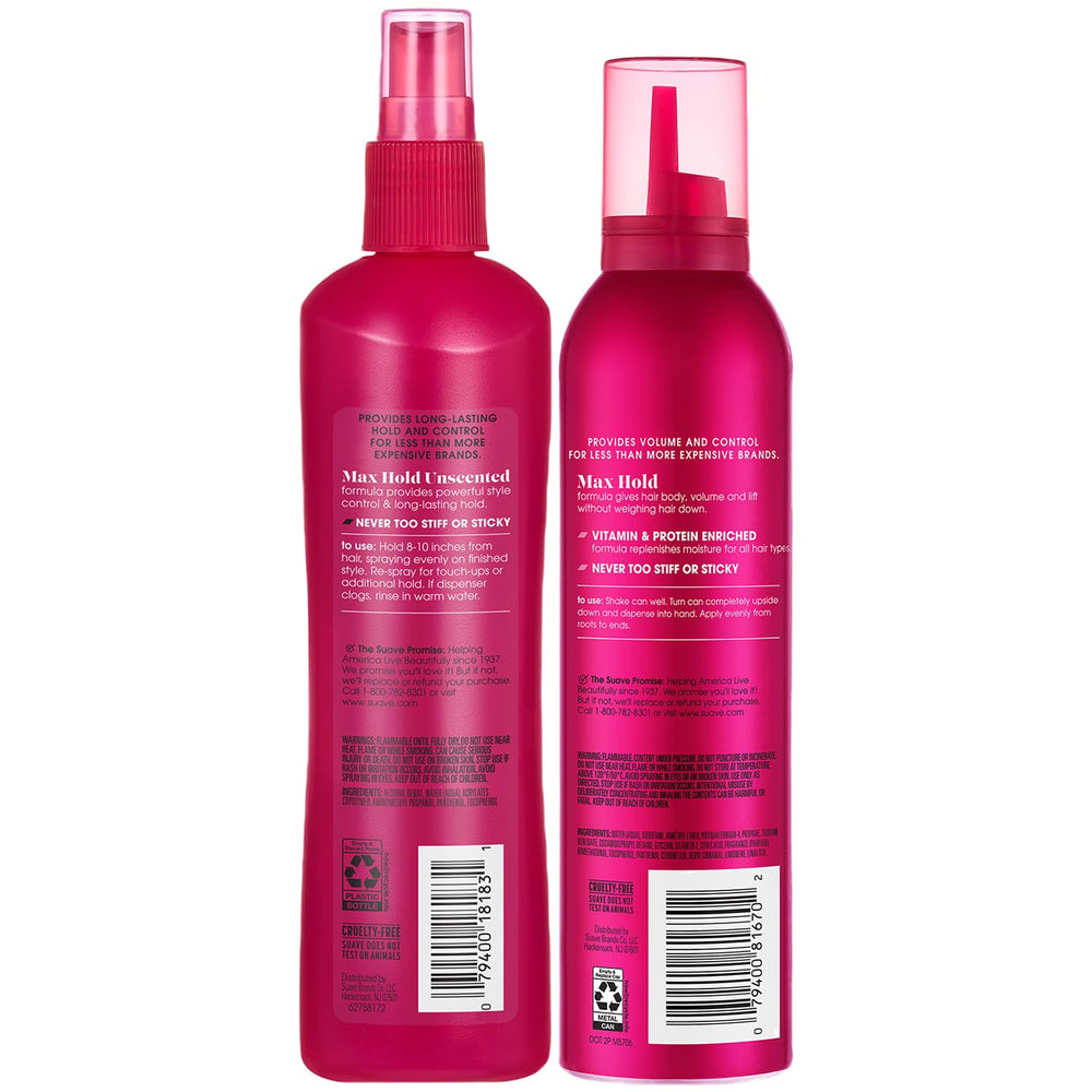Suave all-hair-types daily-use shot emphasizes versatility for everyday styling.