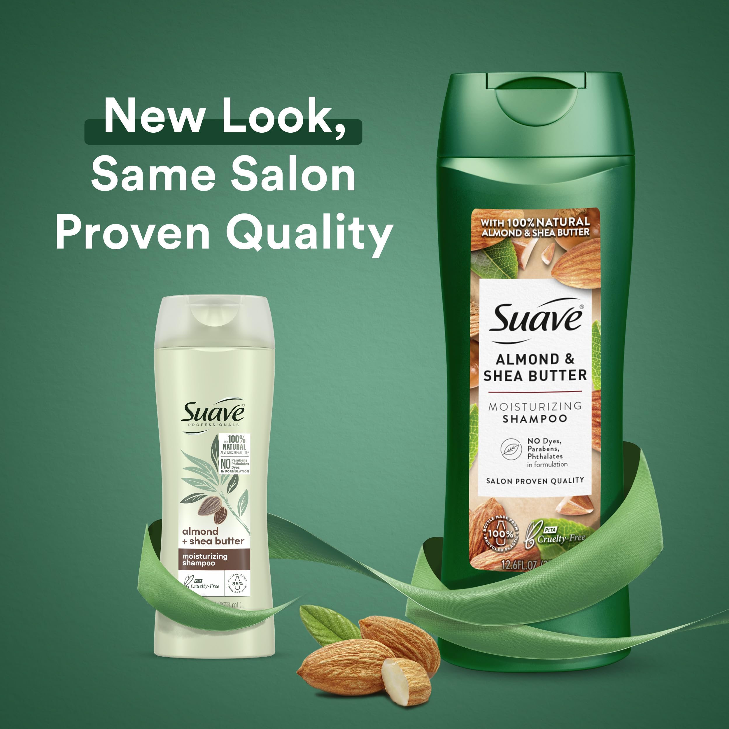 Suave Almond and Shea Butter conditioner bottle provides detangling daily nourishment