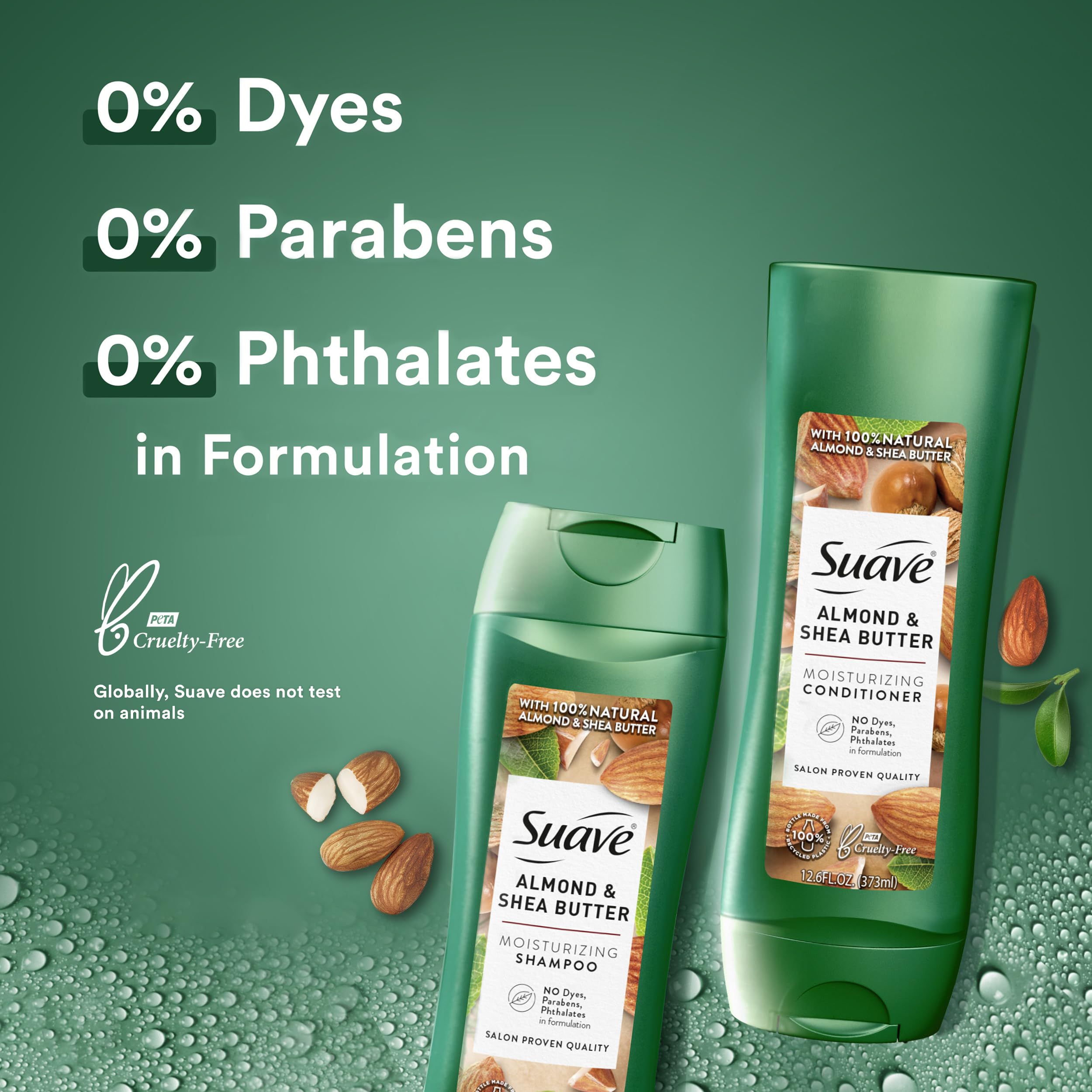 Close-up of almond oil and shea butter ingredients boosting hydration