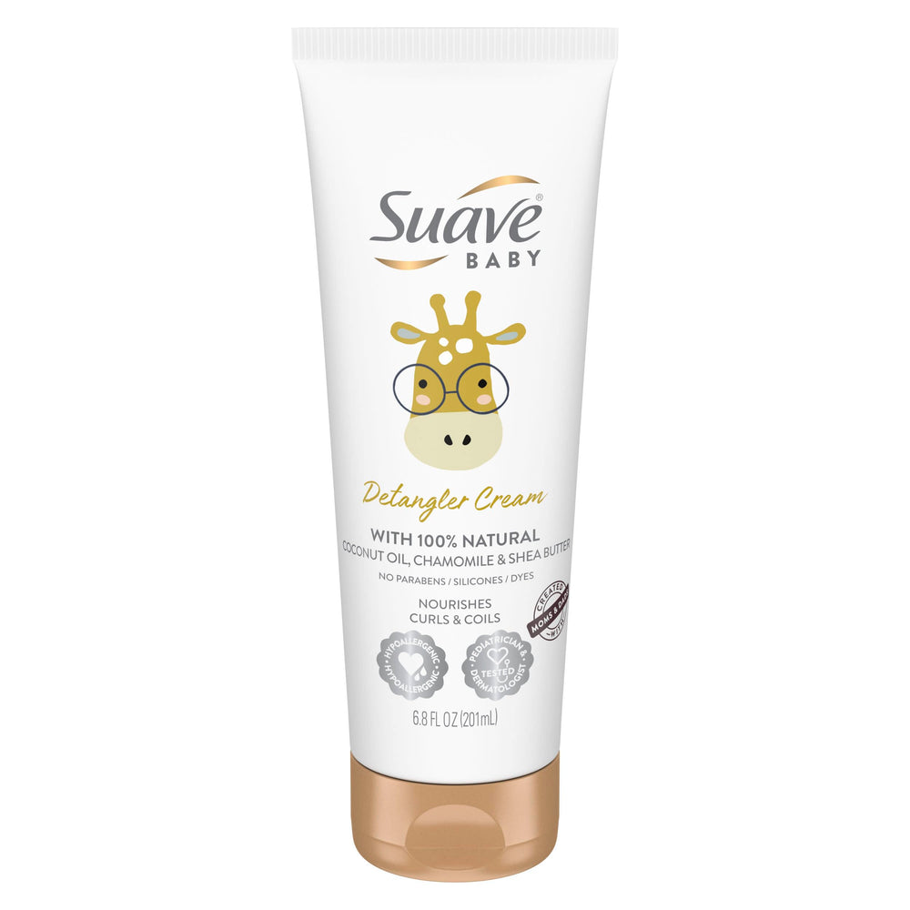 Suave Baby Detangler Cream bottle pour eases post-bath detangling