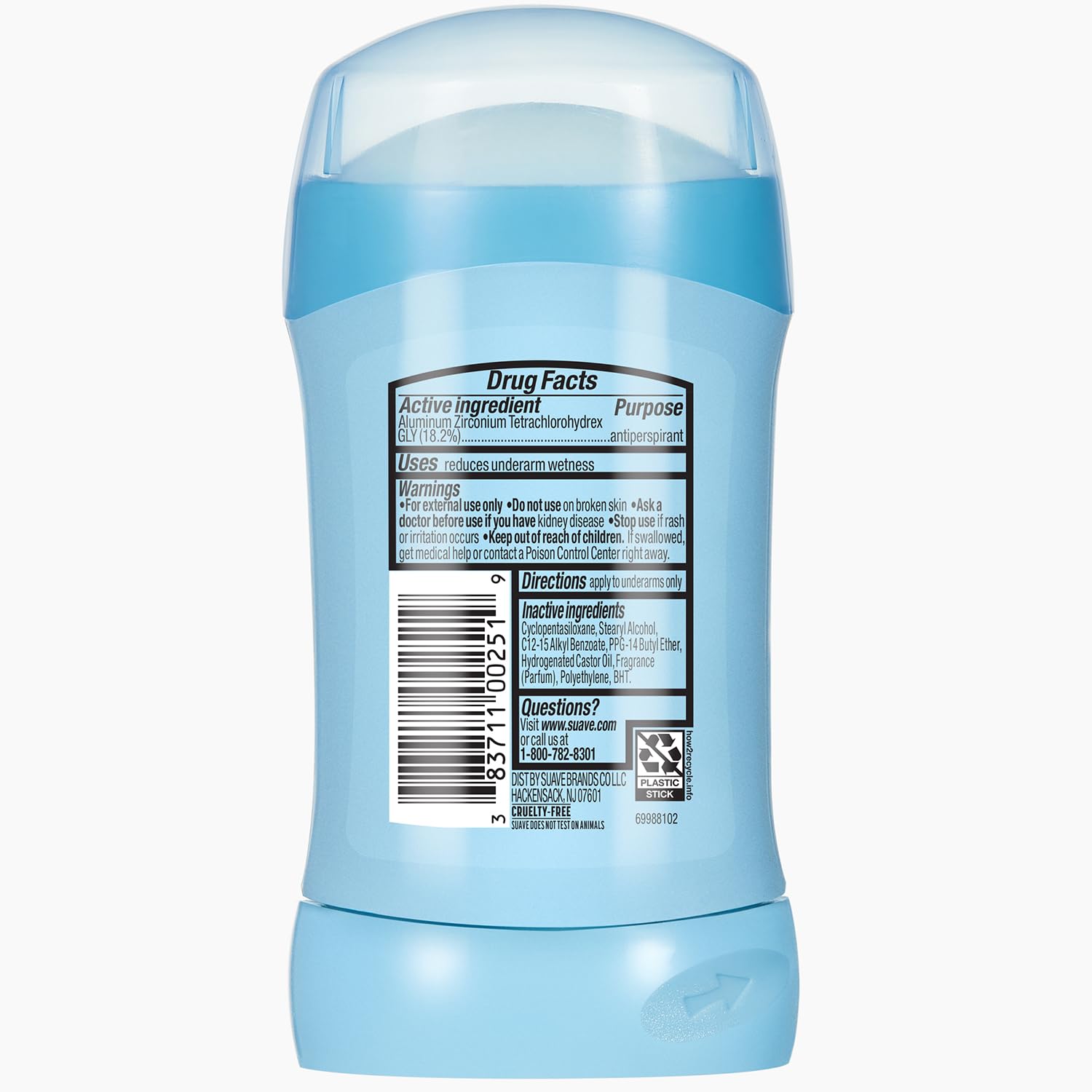 Product label showing 1.2 oz per stick and two-pack