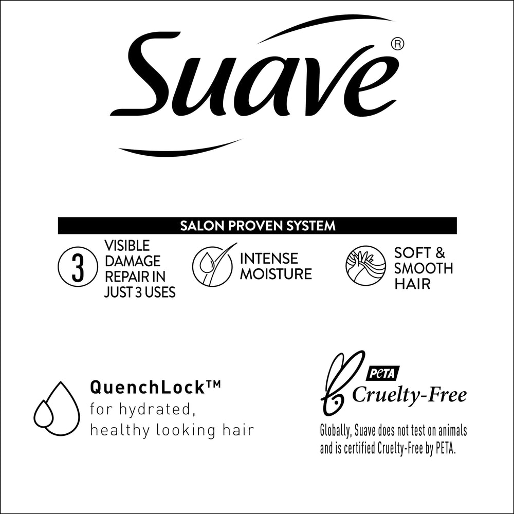 Pack of four bottles implies value and consistency for family hair care