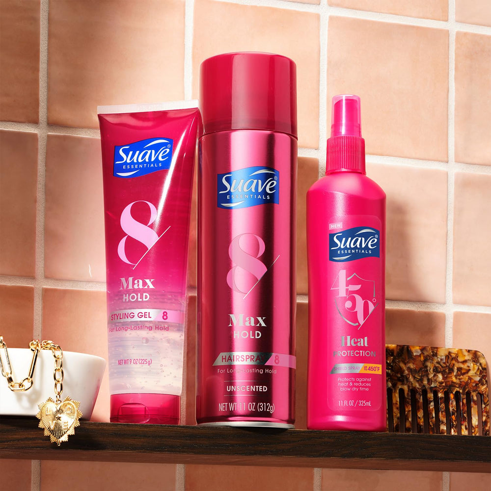 Cruelty-free Suave logo on packaging indicating certification.