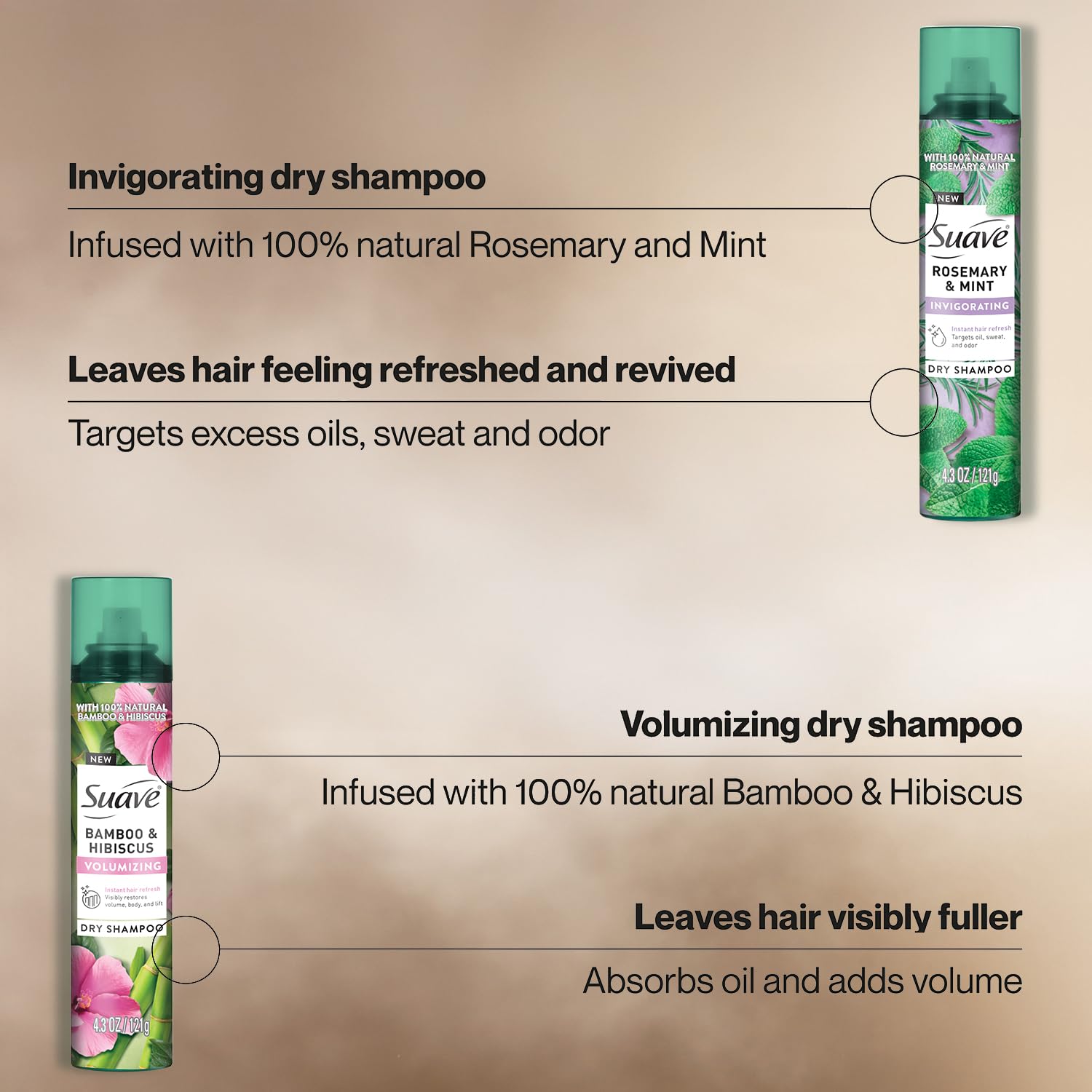 Suave rosemary mint spray application ideal for on-the-go freshness