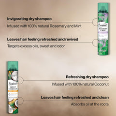 Suave coconut bottle signals weightless freshness for everyday hair.