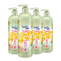 Suave Kids Naturals Sweet Honey & Almond bottle pour for gentle curl cleansing.