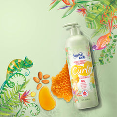 Suave Kids Naturals Sweet Honey & Almond curls feel moisturized after washing.