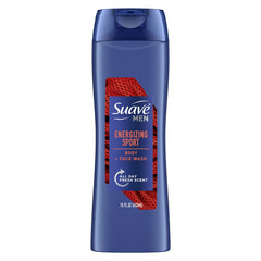 Suave Men Sport bottle front view highlighting a crisp, refreshing daily-use scent.
