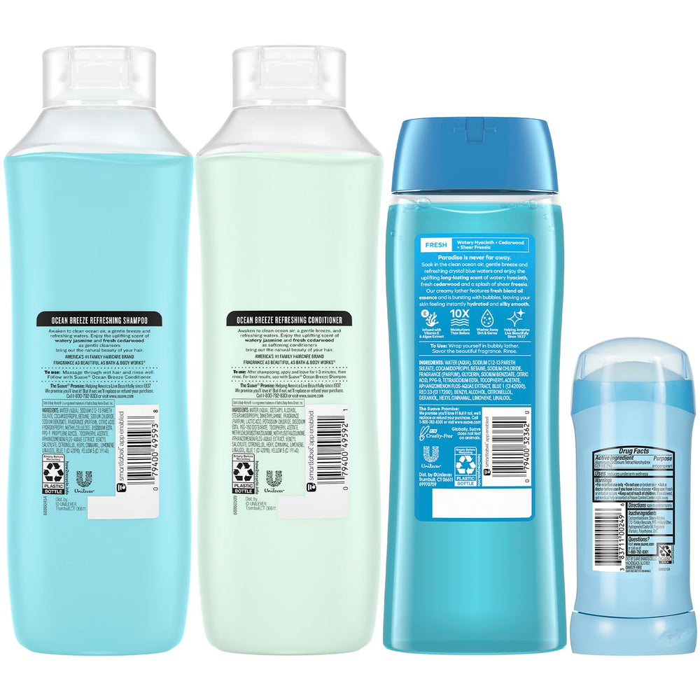 Suave Ocean Breeze morning routine scene suggests a refreshing start to the day.