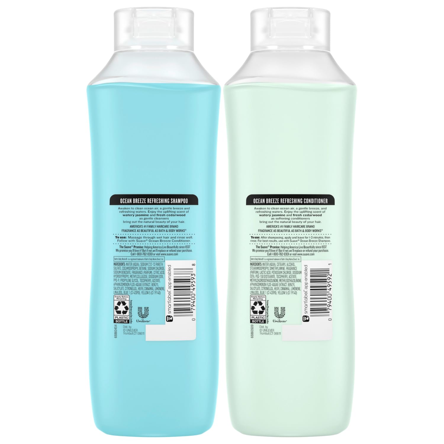 Suave Ocean Breeze 2-piece set packaging for family use