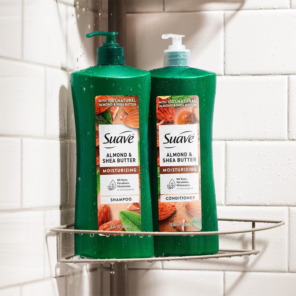 Suave product packaging display highlights a 4-piece set.