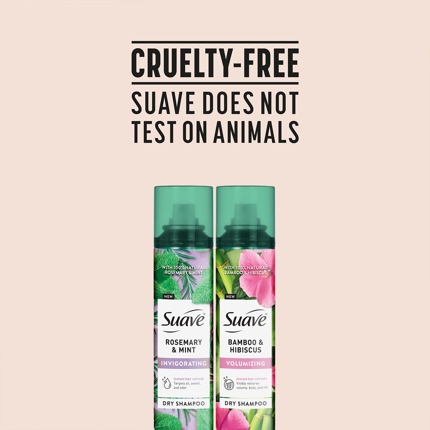 Suave packaging front showing two scent options in a 2-pack