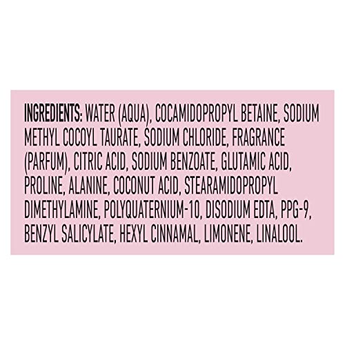 Aromas of fresh botanicals in a Suave Pink Luscious Curls Shampoo setting.