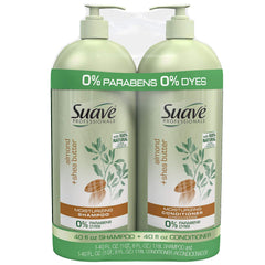 Suave Pro Almond & Shea Butter pack shot, highlighting hydrating cleanse for hair