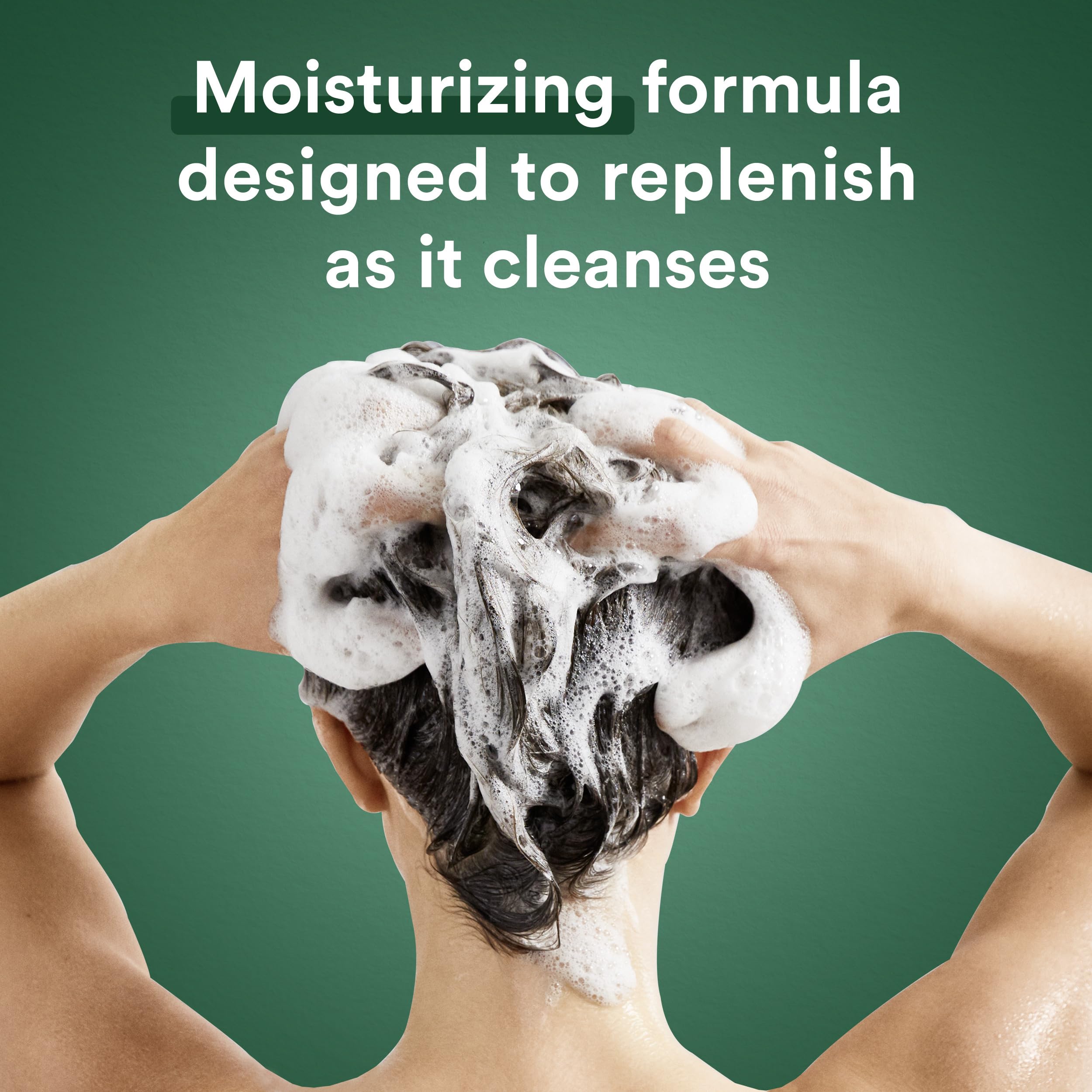 Rich foam from Suave almond and shea butter shampoo for dry hair