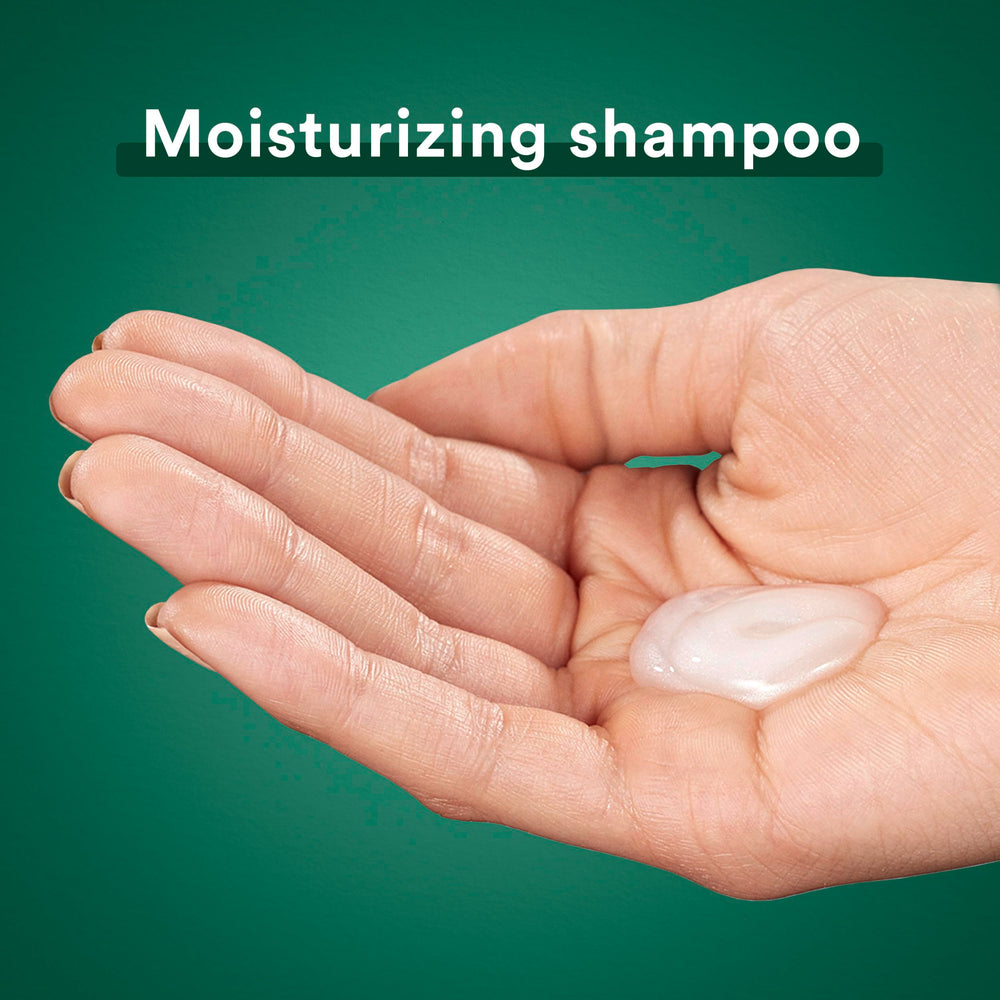 Suave shampoo label close-up highlighting paraben-free and dye-free