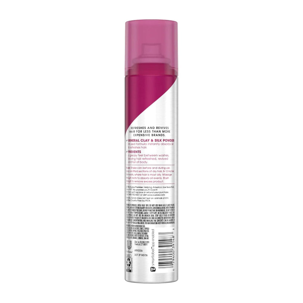 Suave Professionals dry shampoo spray shown for on-the-go refresh and salon-like results.