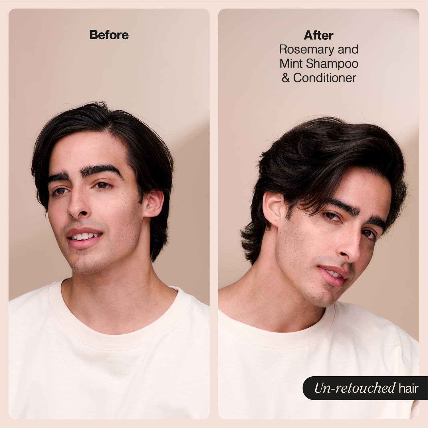 Suave rosemary mint conditioner smooths and detangles for easier styling.