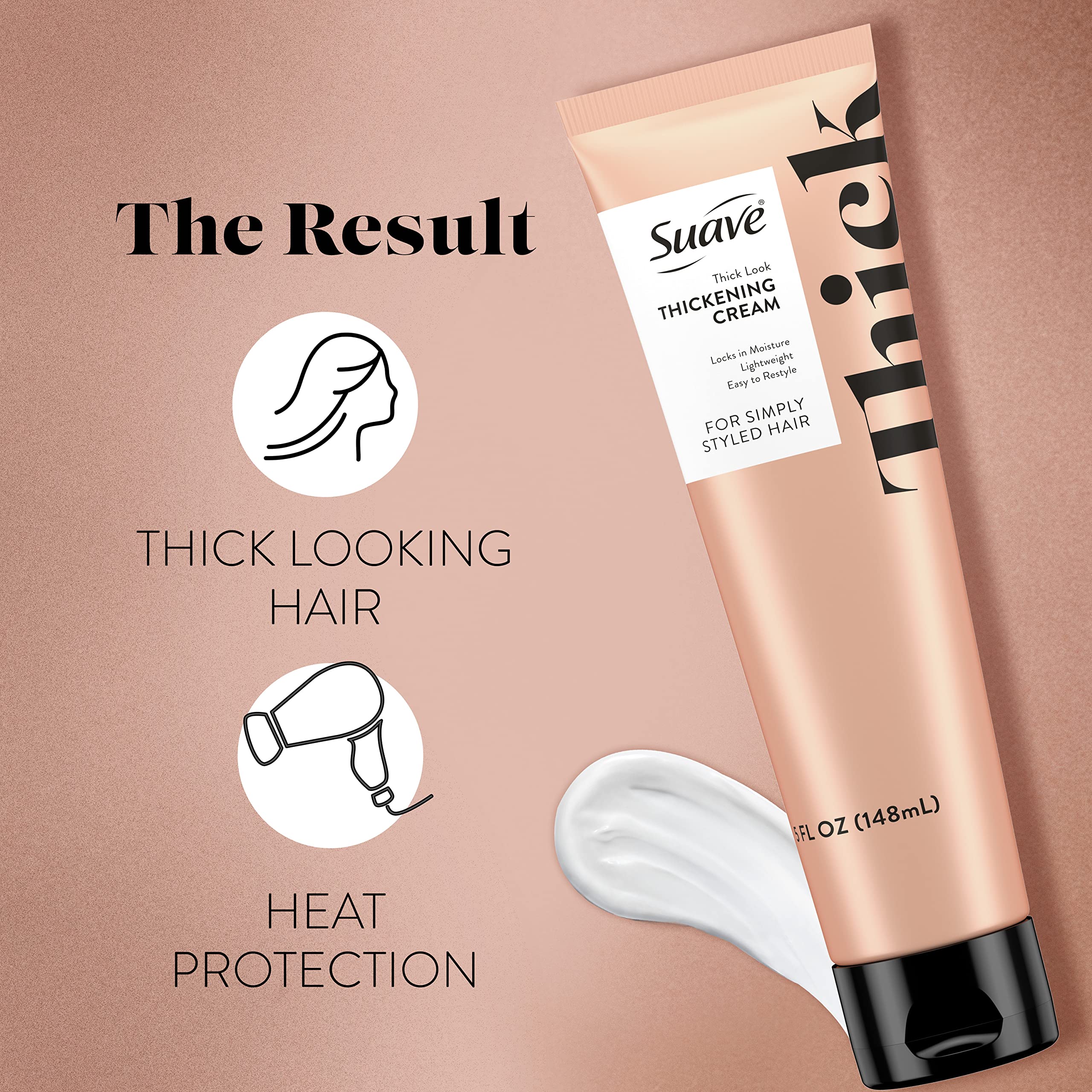 Packaging heat protection note highlights safeguarding strands during styling.