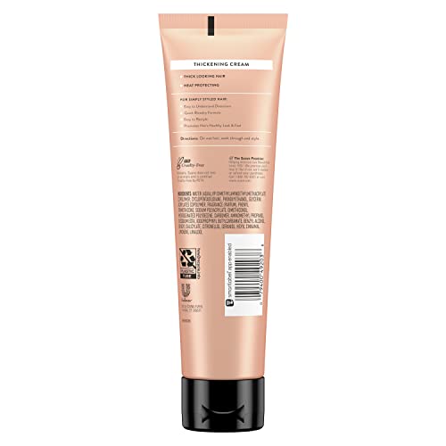 Wet-hair application with Suave Thickening Cream demonstrates even distribution.