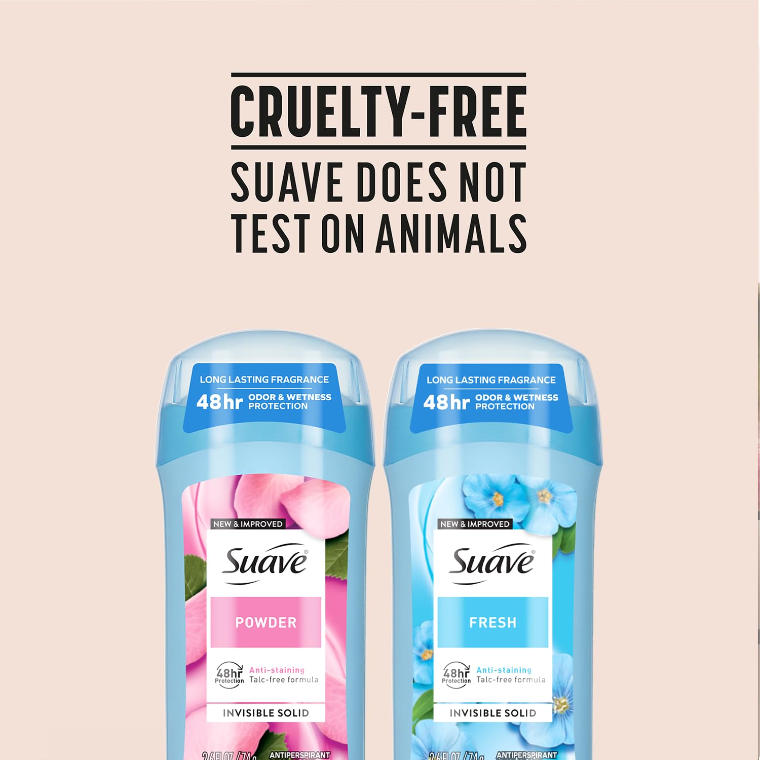 Suave skin-friendly deodorant for sensitive skin days.