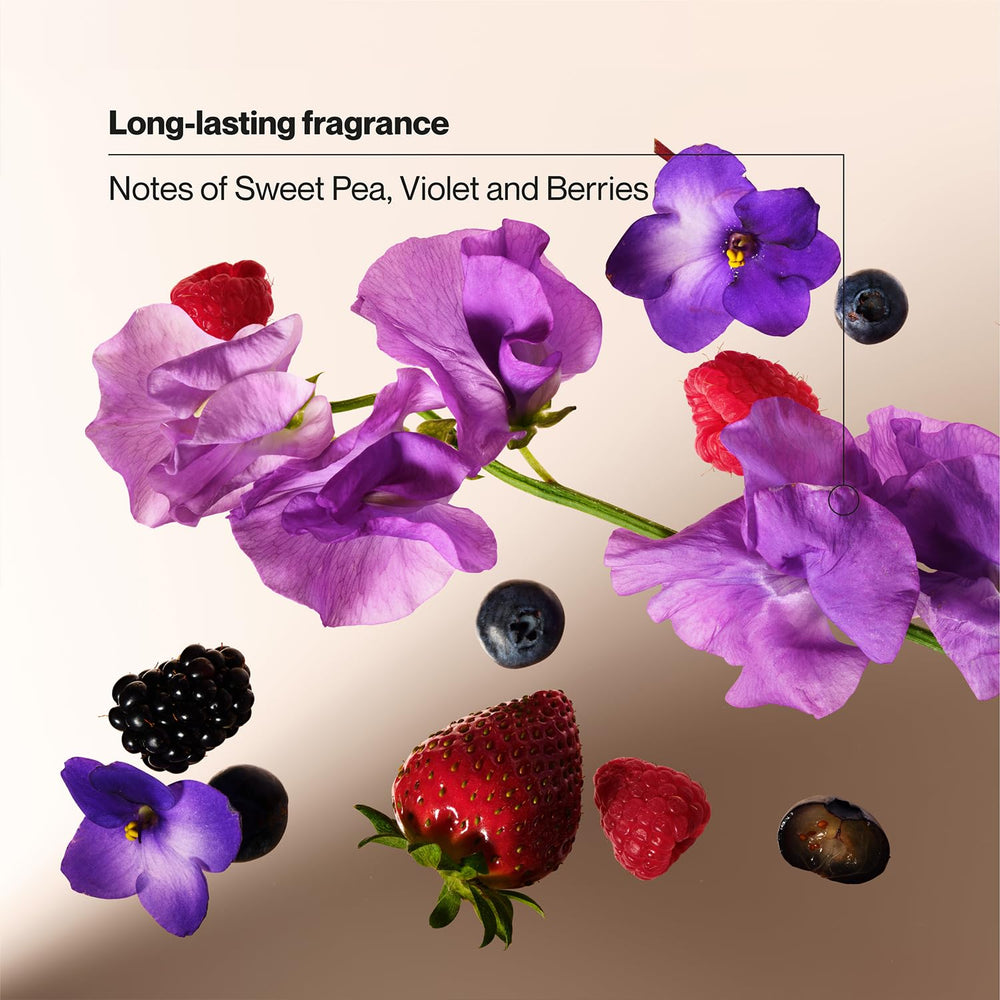 Cruelty-free logo on packaging of Suave Sweet Pea & Violet deodorant.