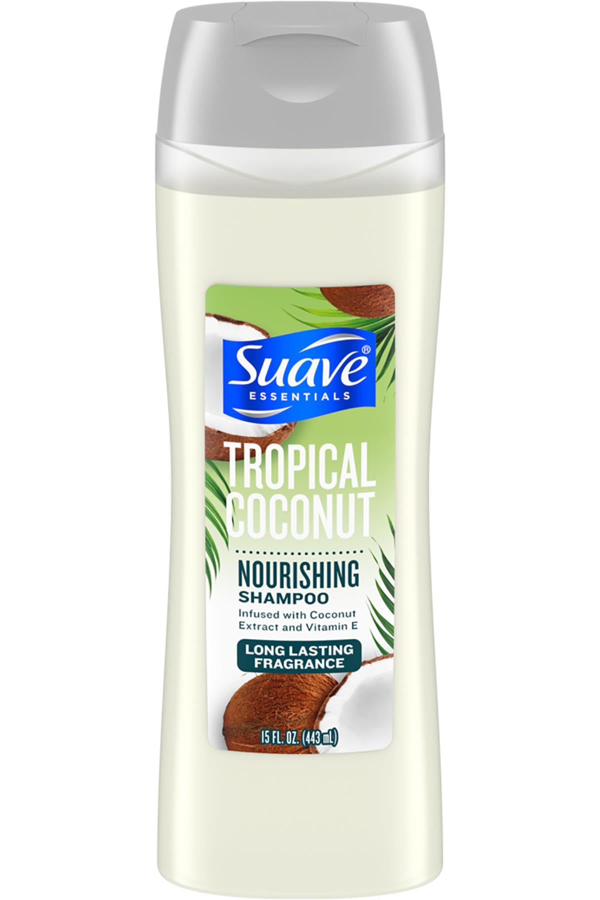 Suave Tropical Coconut Shampoo 6-pack bottle for refreshed, moisturized hair.