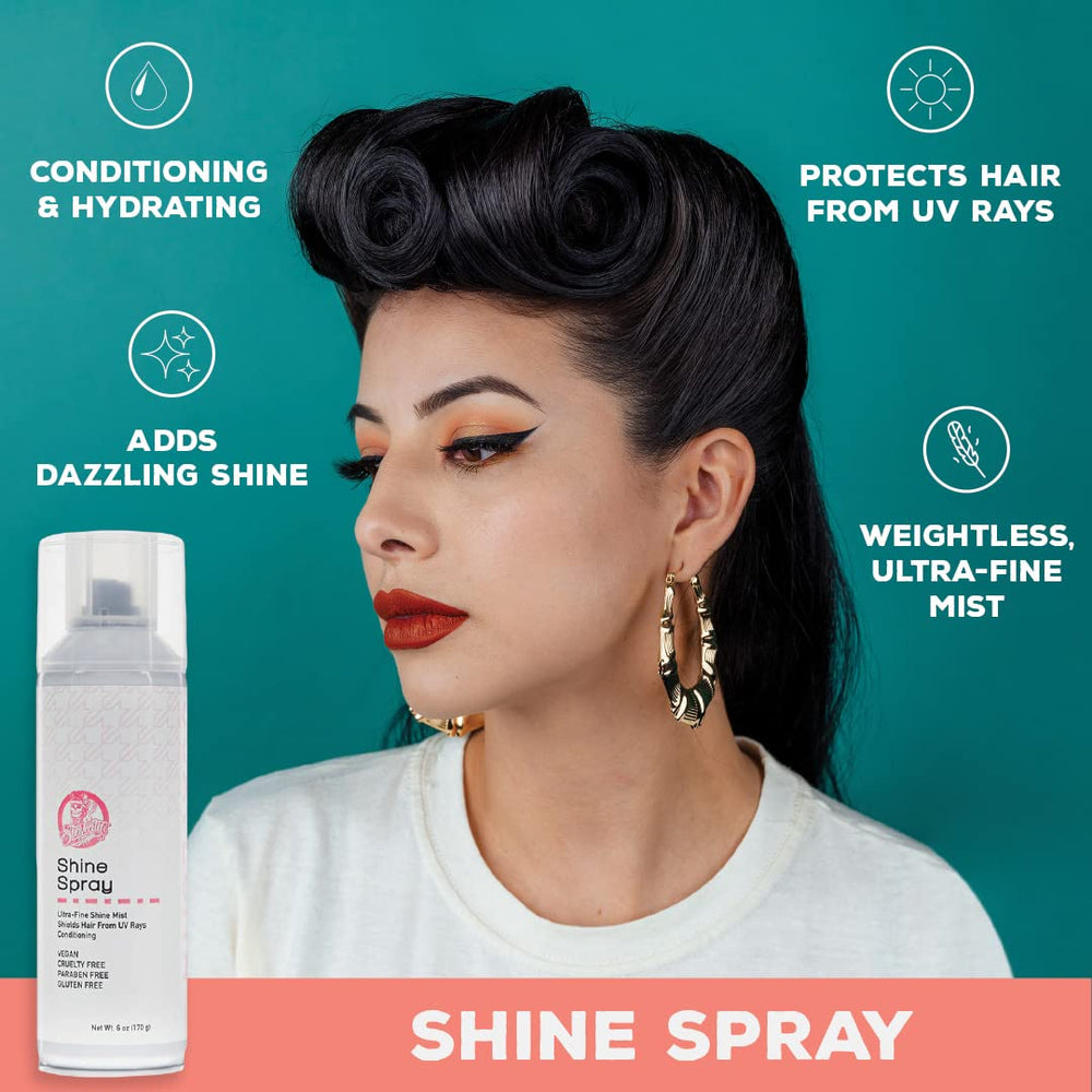 Suavecita Shine Spray pack of two bottles for ongoing shine.