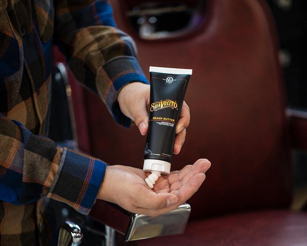 Suavecito Beard Butter Pack 2 packaging label emphasizes twin-pack value for savings