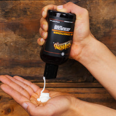 Suavecito Beard Wash Set lather close-up illustrating thorough cleansing.