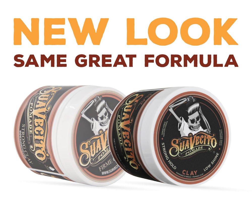 Hands warming the pomade—Suavecito Firme Clay for better grip.