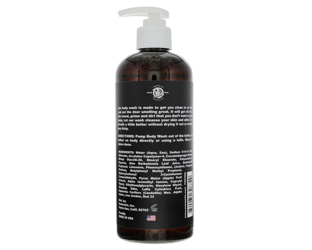 Creamy lather from Suavecito body wash in a refreshing shower