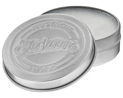 Hands applying Suavecito wax to begin mustache styling
