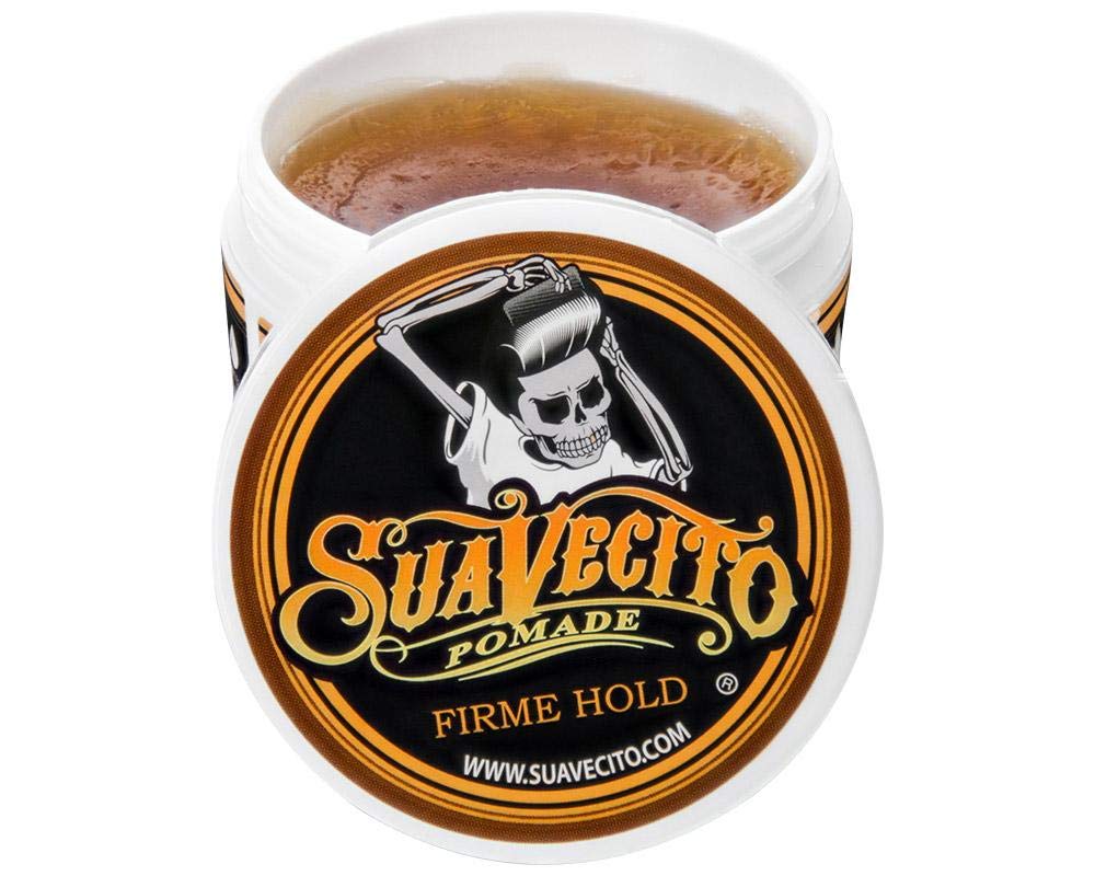 Demos a slick style using Suavecito Pomade Firme for a bold look.