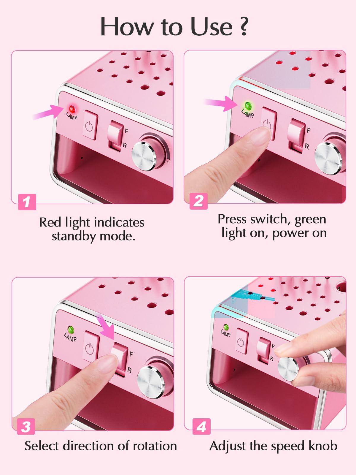 SUBAY portable nail drill design compact and ready for at-home or on-the-go use