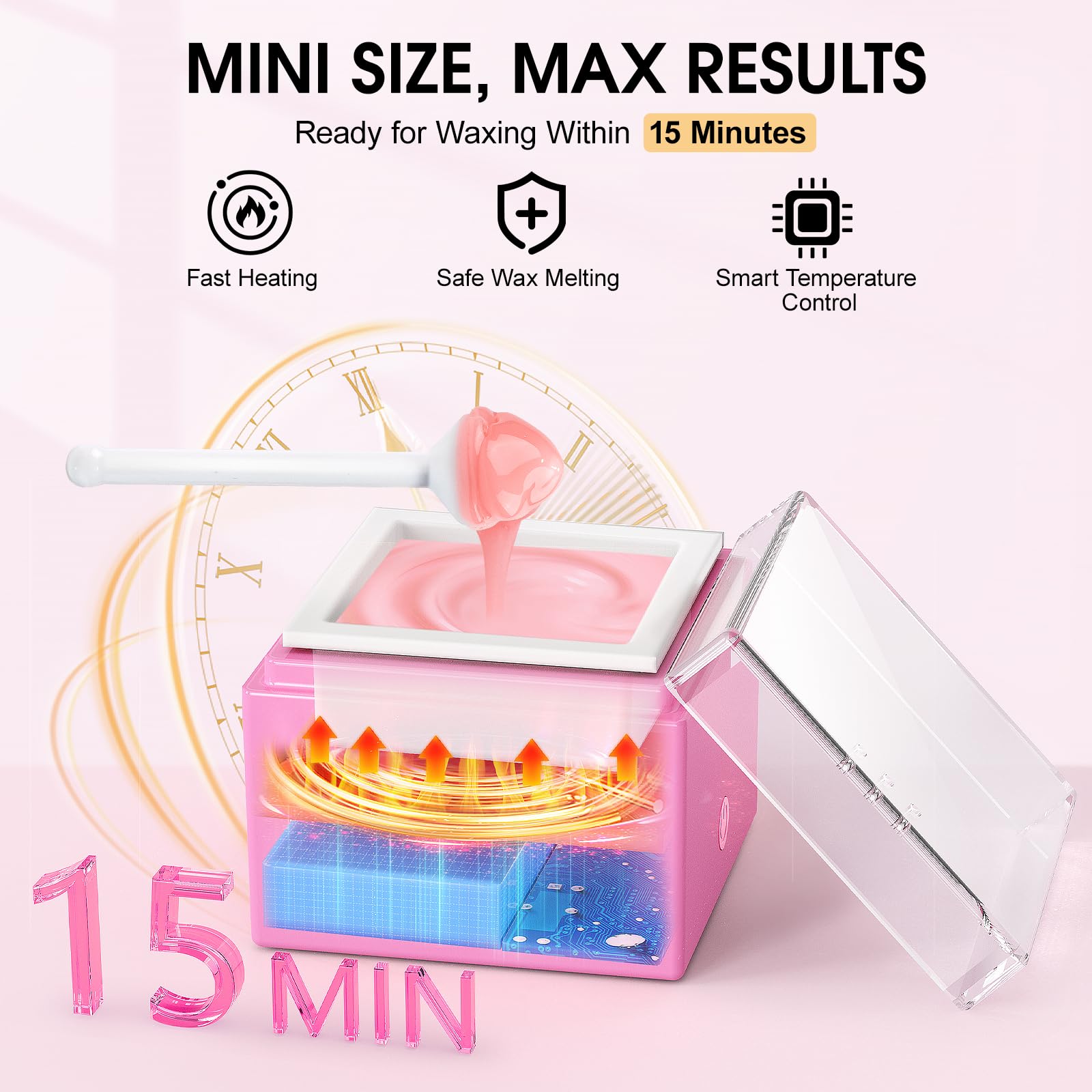 SUBAY 100g wax beads melt evenly for smooth waxing results.