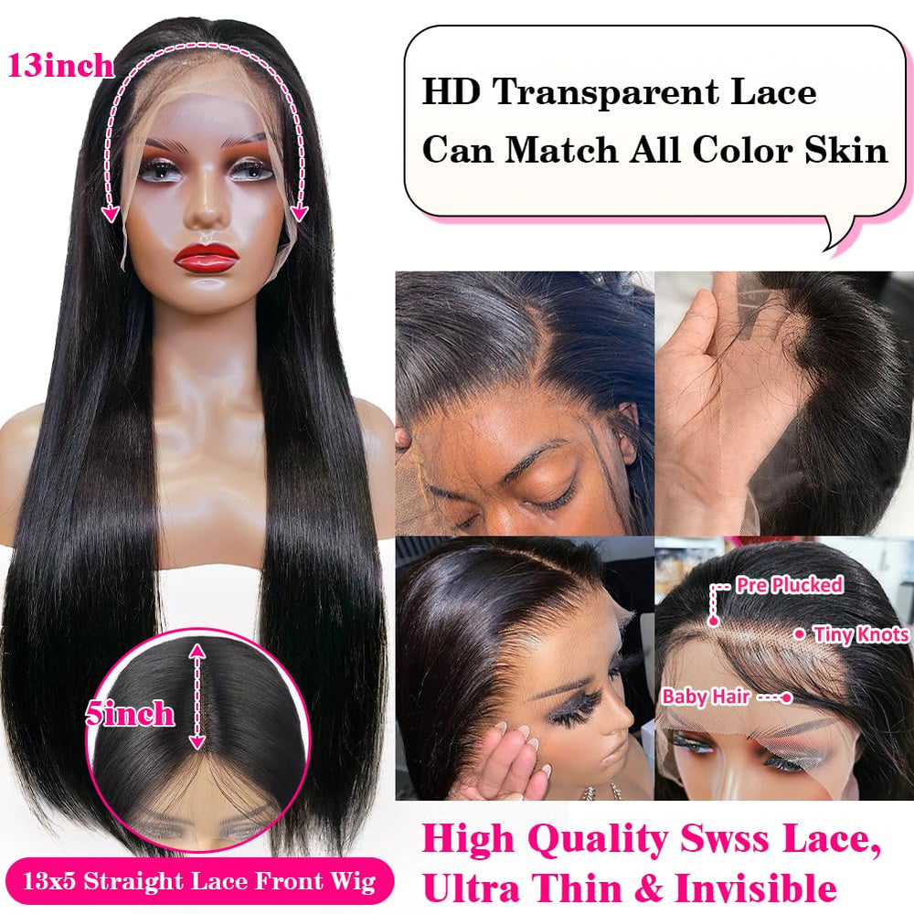 Subella Brazilian HD lace-front 220-density delivers full, natural movement.
