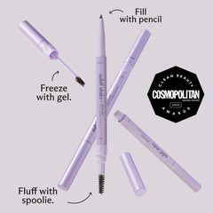 Subtl Beauty Brow Staks clear gel locks brows in place.