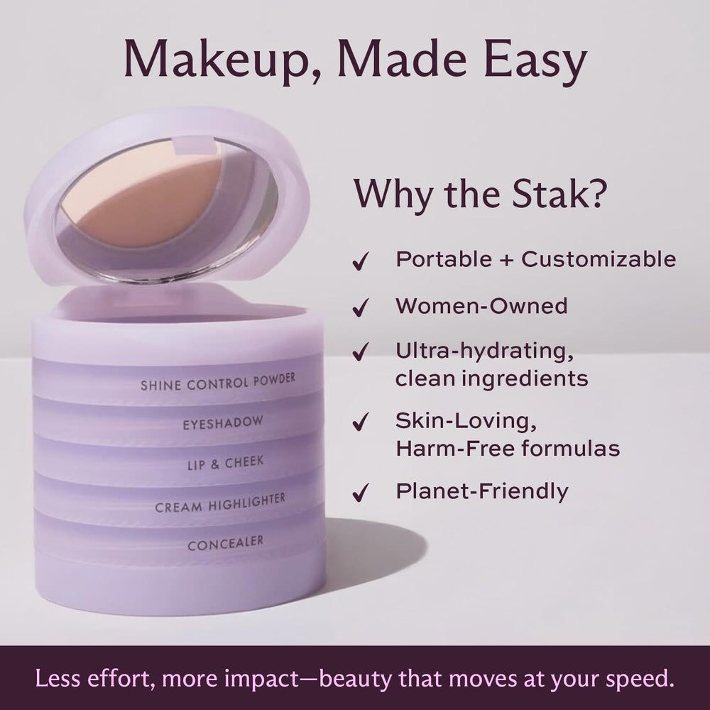 Subtl Beauty Subtl Staks cream highlighter in rosé adds soft luminosity.