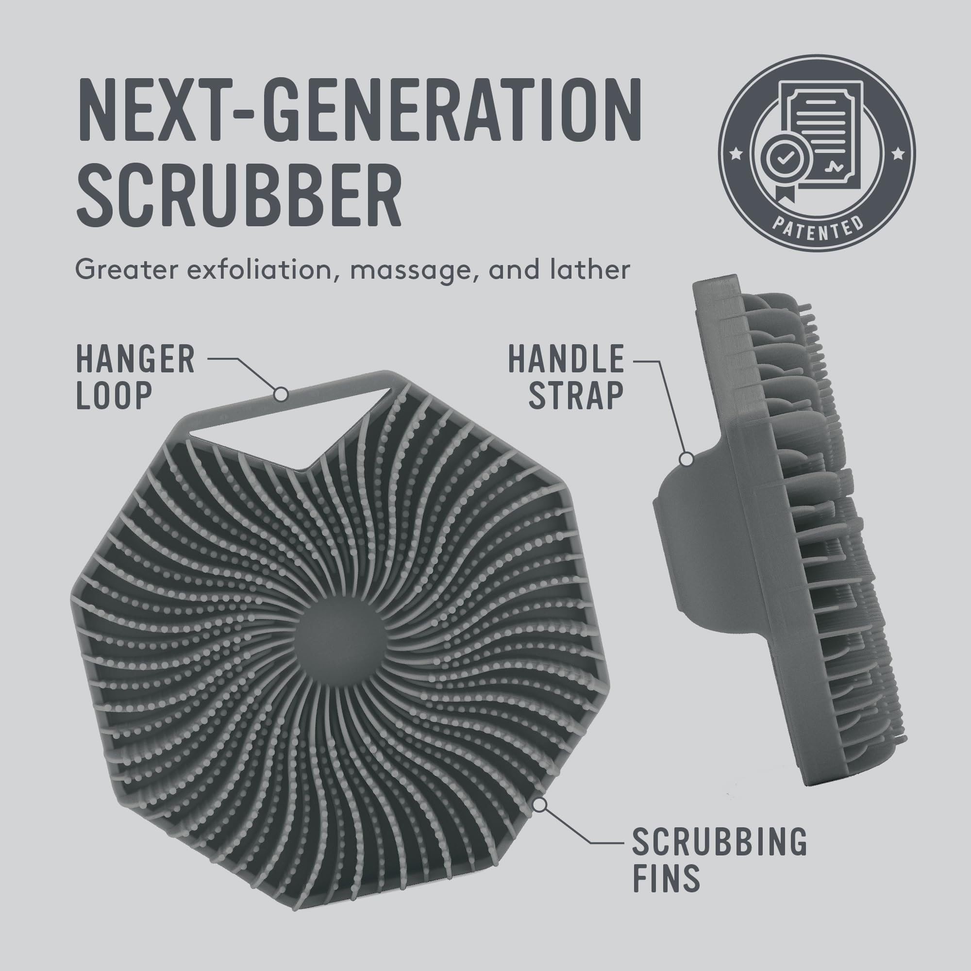 Sud Scrub non-slip grip with strap keeps it secure during scrubbing